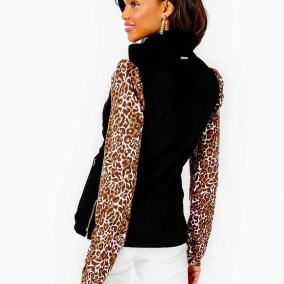Lilly Pulitzer Skyden Suede Sherpa Reversible Vest - Picture 3 of 11